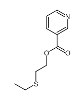 2-ethylsulfanylethyl pyridine-3-carboxylate结构式