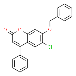 7-(benzyloxy)-6-chloro-4-phenyl-2H-chromen-2-one structure