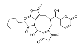 8-[(3,6-Dihydro-6-oxo-2H-pyran-2-yl)hydroxymethyl]-4-heptanoyl-3-hydroxy-1,5-cyclononadiene-1,2,5,6-tetracarboxylic 1,2:5,6-dianhydride Structure