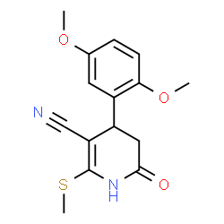 4-(2,5-dimethoxyphenyl)-2-(methylsulfanyl)-6-oxo-1,4,5,6-tetrahydro-3-pyridinecarbonitrile Structure