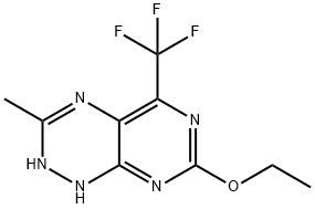 7-Ethoxy-1,2-dihydro-3-methyl-5-(trifluoromethyl)pyrimido[5,4-e]-1,2,4-triazine Structure