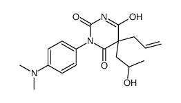 1-[4-(dimethylamino)phenyl]-5-(2-hydroxypropyl)-5-prop-2-enyl-1,3-diazinane-2,4,6-trione结构式