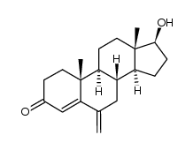 17β-hydroxy-6-methyleneandrost-4-en-3-one structure