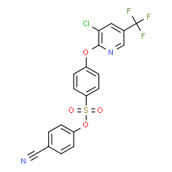 4-CYANOPHENYL 4-([3-CHLORO-5-(TRIFLUOROMETHYL)-2-PYRIDINYL]OXY)BENZENESULFONATE Structure