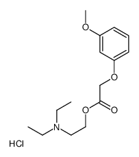 diethyl-[2-[2-(3-methoxyphenoxy)acetyl]oxyethyl]azanium,chloride Structure