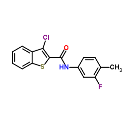 3-Chloro-N-(3-fluoro-4-methylphenyl)-1-benzothiophene-2-carboxamide Structure