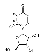 Uridine-13C,15N2 structure