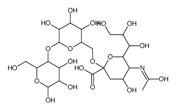 N-Acetylneuraminyl-lactose,Neuramin-lactose,α-NeuNAc-(2-3)- and -(2-6)-β-D-Gal-(1-4)-D-Glc结构式