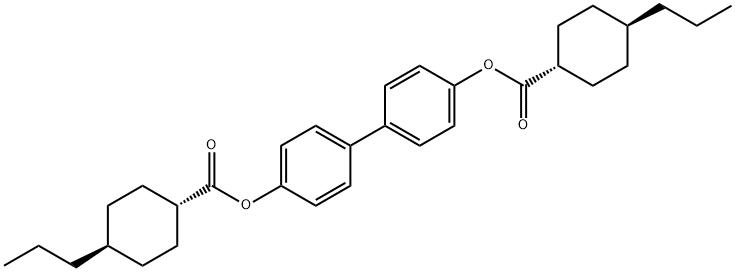 (trans,trans)-4-Propylcyclohexanecarboxylic acid [1,1'-biphenyl]-4,4'-diyl ester structure