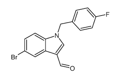 5-bromo-1-(4-fluorobenzyl)indole-3-carboxaldehyde Structure