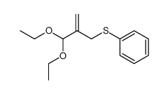 3-(phenylthio)-2-methylenepropionaldehyde diethyl acetal Structure