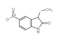 (3S)-3-methylsulfanyl-5-nitro-1,3-dihydroindol-2-one结构式