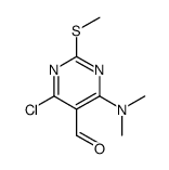 4-氯-6-(二甲氨基)-2-(甲硫基)嘧啶-5-甲醛结构式