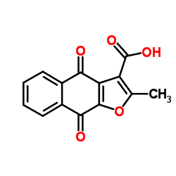 2-Methyl-4,9-dioxo-4,9-dihydronaphtho[2,3-b]furan-3-carboxylic acid结构式