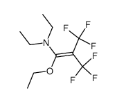 (1-ethoxy-3,3,3-trifluoro-2-trifluoromethyl-propenyl)-diethyl-amine结构式