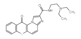 N-(2-(Diethylamino)ethyl)-11-oxo-11H-imidazo(1,2-a)thiochromeno(2,3-e)pyridine-2-carboxamide结构式