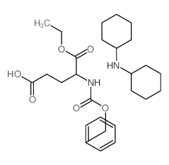 N-cyclohexylcyclohexanamine; 5-ethoxy-5-oxo-4-phenylmethoxycarbonylamino-pentanoic acid structure