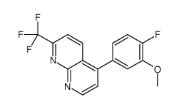 5-(4-fluoro-3-methoxyphenyl)-2-(trifluoromethyl)-1,8-naphthyridine结构式
