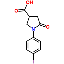 1-(4-Iodophenyl)-5-oxo-3-pyrrolidinecarboxylic acid结构式
