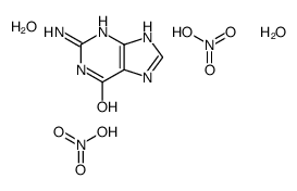 2-amino-3,7-dihydropurin-6-one,nitric acid,dihydrate Structure