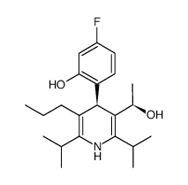 3-Pyridinemethanol, 4-(4-fluoro-2-hydroxyphenyl)-a-methyl-2,6-bis(1-methylethyl)-5-propyl-, (aR,4R)- (9CI) Structure