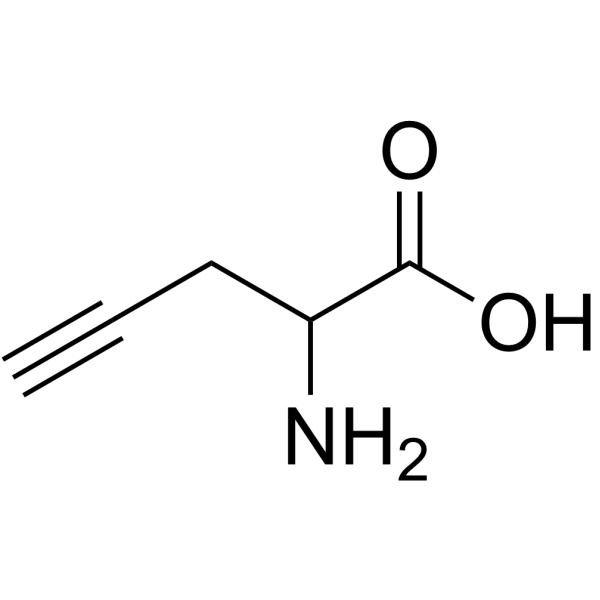 2-氨基戊-4-炔酸结构式