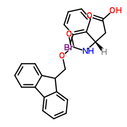 (S)-3-((((9H-FLUOREN-9-YL)METHOXY)CARBONYL)AMINO)-3-(2-BROMOPHENYL)PROPANOIC ACID structure