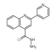 2-吡啶-3-喹啉-4-羧酸肼结构式