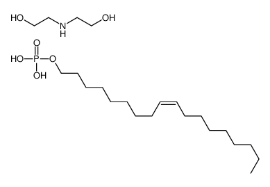 2-(2-hydroxyethylamino)ethanol,[(Z)-octadec-9-enyl] dihydrogen phosphate结构式