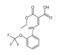 (E)-2-ethoxycarbonyl-3-[2-(trifluoromethoxy)anilino]prop-2-enoic acid结构式