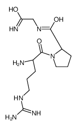 (2S)-1-[(2S)-2-amino-5-(diaminomethylideneamino)pentanoyl]-N-(2-amino-2-oxoethyl)pyrrolidine-2-carboxamide Structure