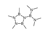 N-[dimethylamino-(1,2,3,5-tetramethyl-1,2,4,3,5-triazadiborolidin-4-yl)boranyl]-N-methylmethanamine Structure