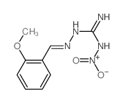 hydroxy-[[N-[(2-methoxyphenyl)methylideneamino]carbamimidoyl]amino]-oxo-azanium structure