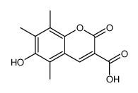 6-hydroxy-5,7,8-trimethyl-2-oxo-2H-chromene-3-carboxylic acid结构式