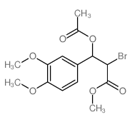 methyl 3-acetyloxy-2-bromo-3-(3,4-dimethoxyphenyl)propanoate structure