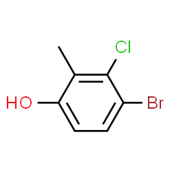 4-Bromo-3-chloro-2-methylphenol结构式