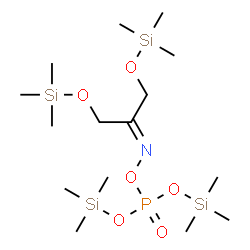 1,3-Bis[(trimethylsilyl)oxy]-2-propanone O-[bis[(trimethylsilyl)oxy]phosphinyl]oxime结构式