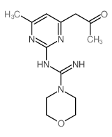 4-Morpholinecarboximidamide,N-[4-methyl-6-(2-oxopropyl)-2-pyrimidinyl]- Structure