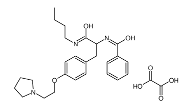 N-[1-(butylamino)-1-oxo-3-[4-(2-pyrrolidin-1-ylethoxy)phenyl]propan-2-yl]benzamide,oxalic acid结构式