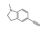1-methyl-2,3-dihydroindole-5-carbonitrile结构式