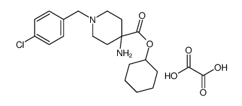 cyclohexyl 4-amino-1-[(4-chlorophenyl)methyl]piperidine-4-carboxylate,oxalic acid结构式