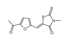 (5Z)-5-[(5-acetylfuran-2-yl)methylidene]-3-methyl-2-sulfanylidene-1,3-thiazolidin-4-one Structure