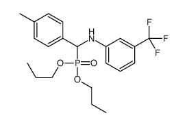 N-[dipropoxyphosphoryl-(4-methylphenyl)methyl]-3-(trifluoromethyl)aniline Structure