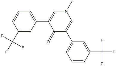 1-Methyl-3,5-bis(3-trifluoroMethylphenyl)-4(1H)-pyridone结构式