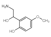 2-(2-amino-1-hydroxyethyl)-4-methoxyphenol结构式