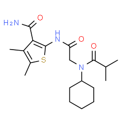 3-Thiophenecarboxamide,2-[[[cyclohexyl(2-methyl-1-oxopropyl)amino]acetyl]amino]-4,5-dimethyl-(9CI) picture