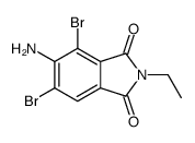 5-amino-4,6-dibromo-2-ethylisoindole-1,3-dione结构式