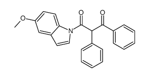 1-(5-methoxyindol-1-yl)-2,3-diphenylpropane-1,3-dione结构式