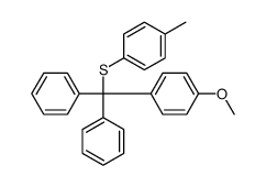 1-methoxy-4-[(4-methylphenyl)sulfanyl-diphenylmethyl]benzene Structure