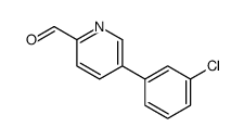 5-(3-chlorophenyl)pyridine-2-carbaldehyde结构式